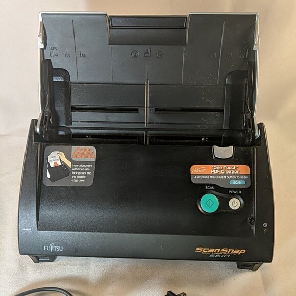 Fujitsu ScanSnap S510 Color Image Scanner Silver with Adapter Connection Cables - Picture 4 of 16